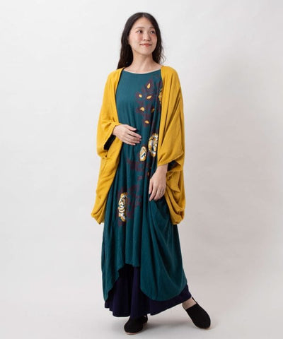 Uzbek Suzani Floral Dress Cardigan Set