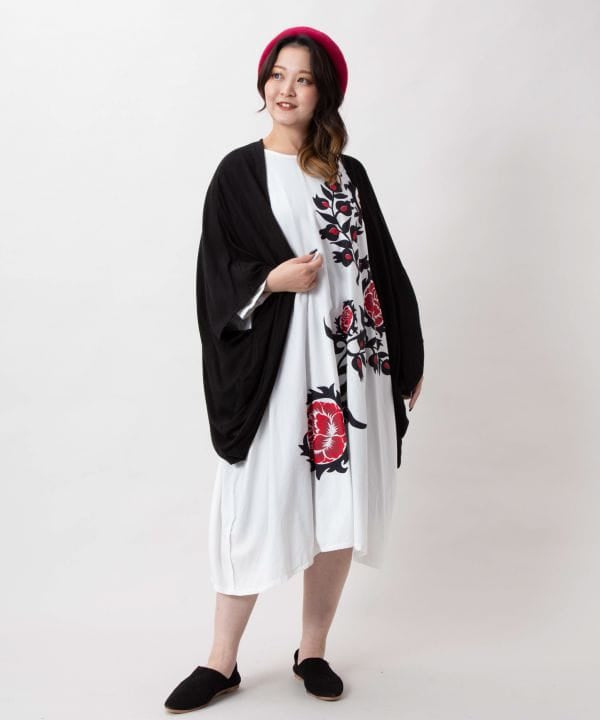 Uzbek Suzani Floral Dress Cardigan Set