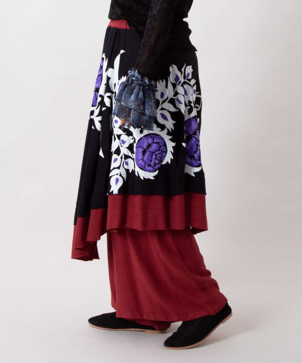 Suzani Floral Asymmetrical Pants