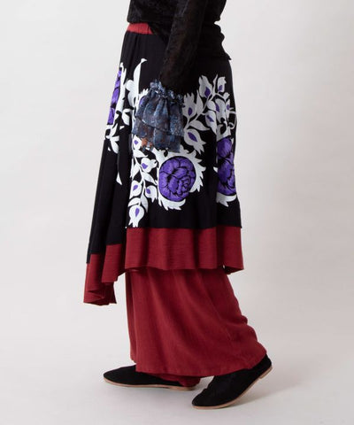 Suzani Floral Asymmetrical Pants
