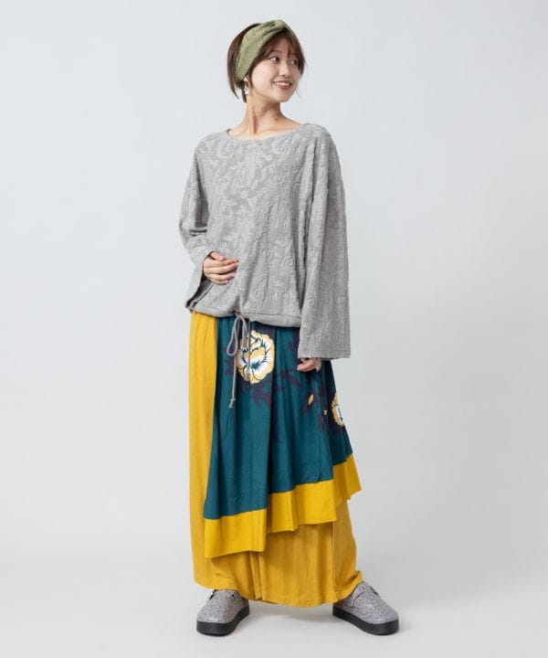 Suzani Floral Asymmetrical Pants