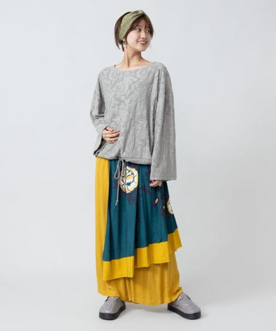 Suzani Floral Asymmetrical Pants