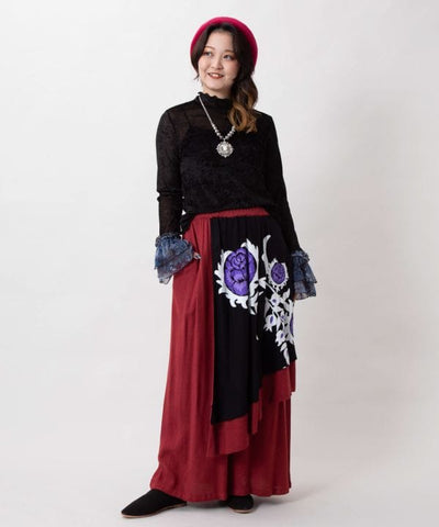 Suzani Floral Asymmetrical Pants