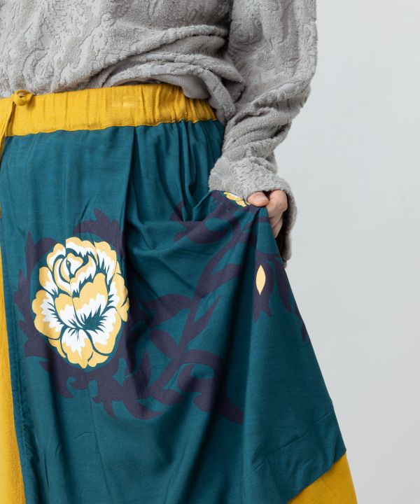 Suzani Floral Asymmetrical Pants