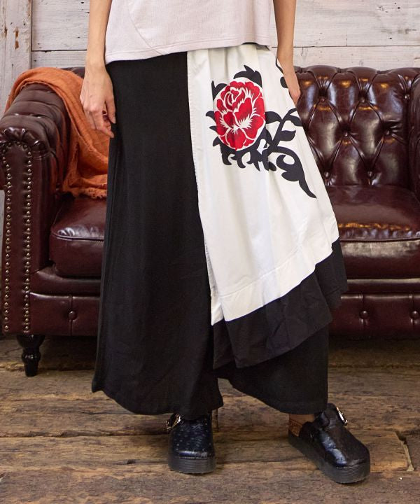 Suzani Floral Asymmetrical Pants