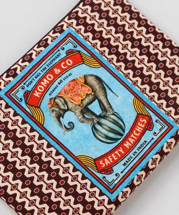 Retro Style Matchbox Print Pouch