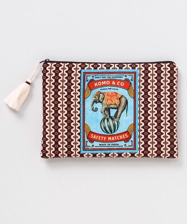 Retro Style Matchbox Print Pouch