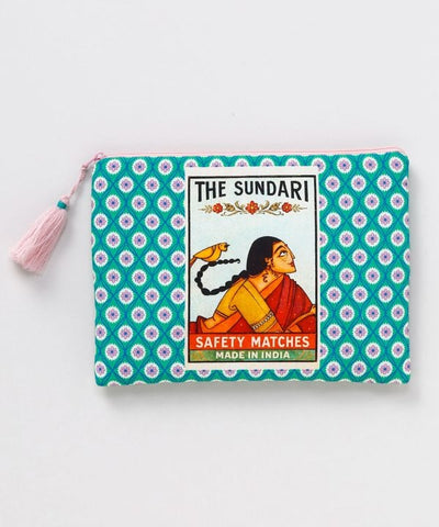 Retro Style Matchbox Print Pouch