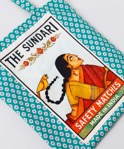 Retro Style Matchbox Print Tote