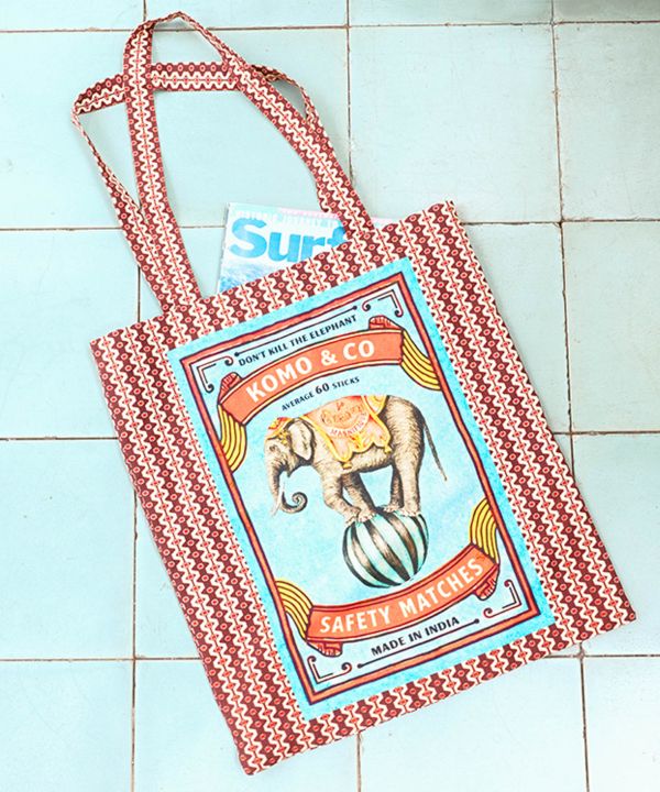 Retro Style Matchbox Print Tote