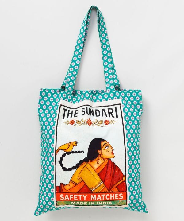 Retro Style Matchbox Print Tote