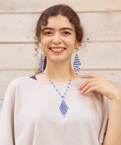 Handwoven Indian Bead Necklace by AMINA - Ametsuchi