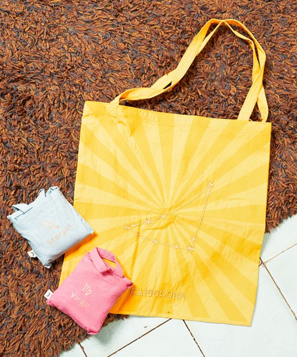Zodiac Embroidered Packable Tote by AMINA - Ametsuchi