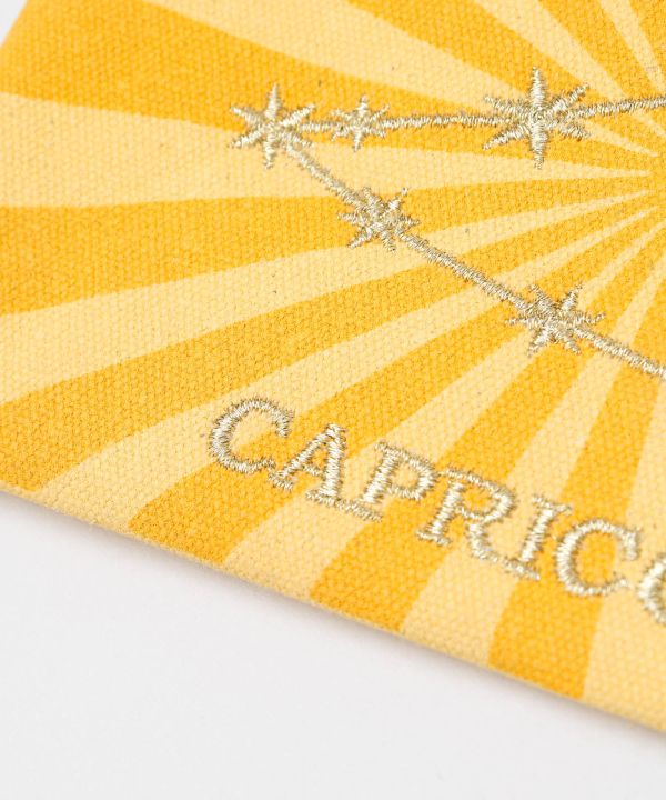 Zodiac Embroidered Flat Pouch by AMINA - Ametsuchi