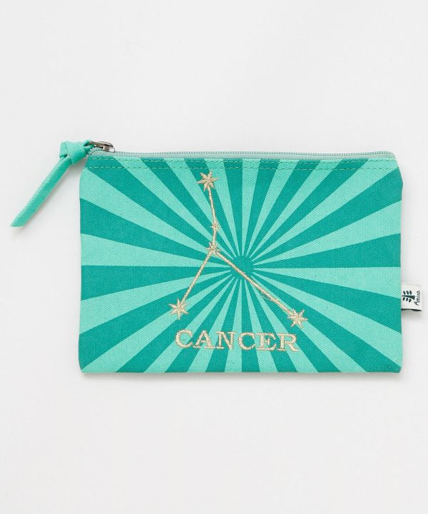 Zodiac Embroidered Flat Pouch by AMINA - Ametsuchi