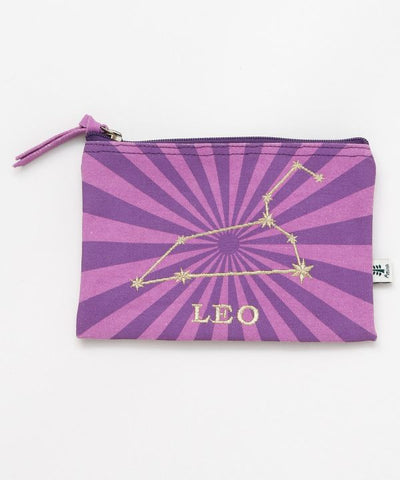 Zodiac Embroidered Flat Pouch by AMINA - Ametsuchi