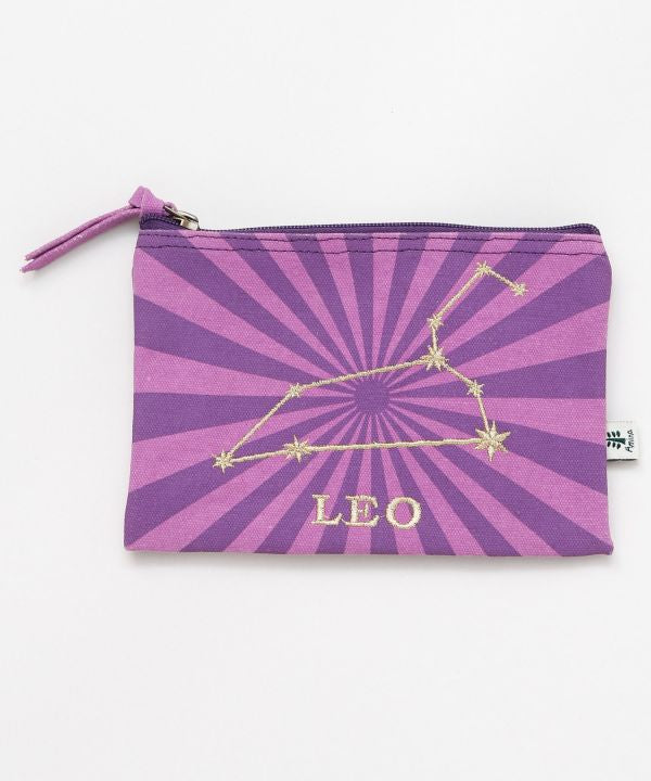 Zodiac Embroidered Flat Pouch by AMINA - Ametsuchi