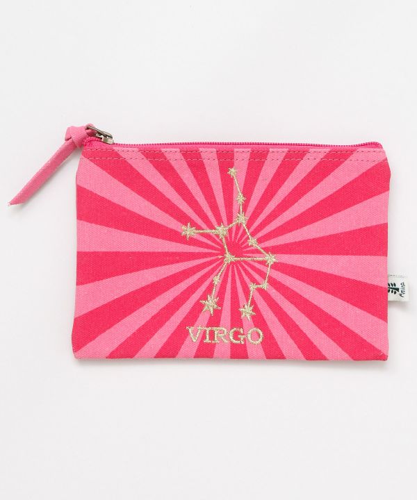 Zodiac Embroidered Flat Pouch by AMINA - Ametsuchi