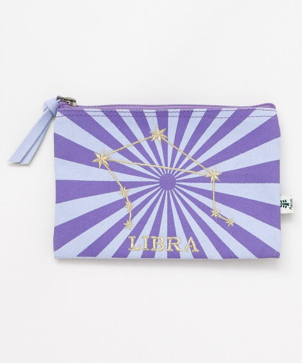 Zodiac Embroidered Flat Pouch by AMINA - Ametsuchi