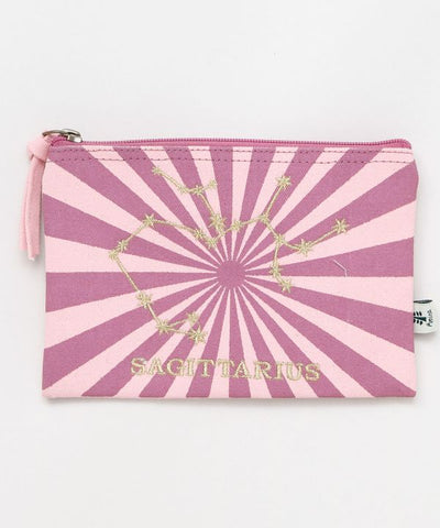 Zodiac Embroidered Flat Pouch by AMINA - Ametsuchi