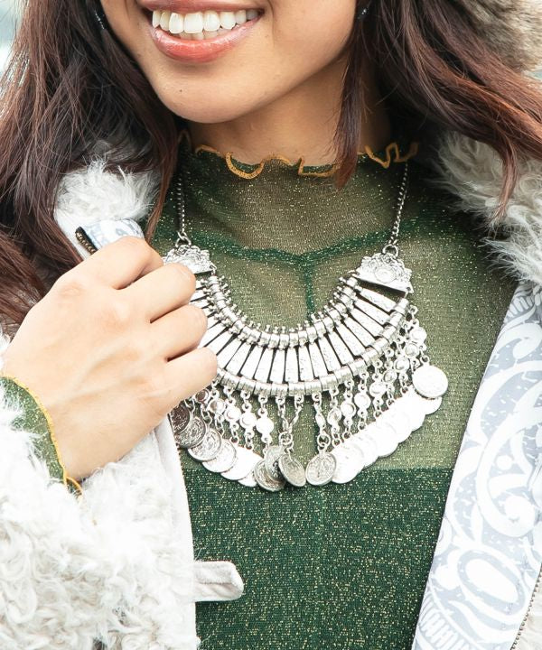 Nomadic Ethnic Statement Necklace by AMINA - Ametsuchi