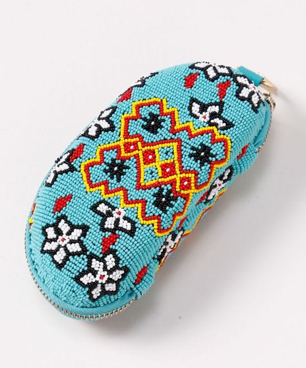 Beaded Geometric Eyeglass Case by AMINA - Ametsuchi
