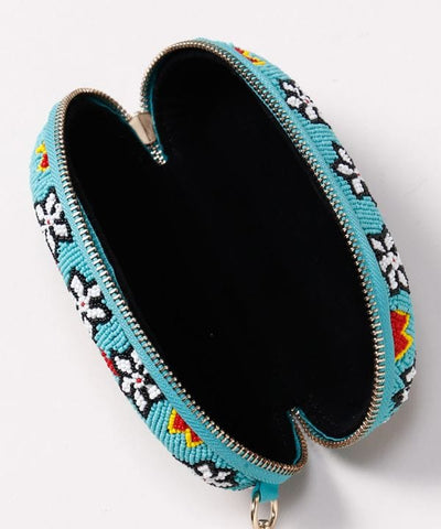 Beaded Geometric Eyeglass Case by AMINA - Ametsuchi
