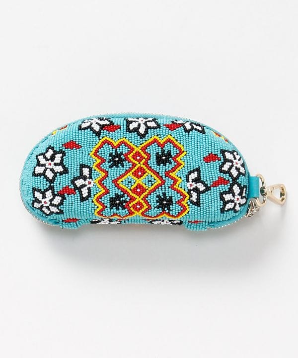 Beaded Geometric Eyeglass Case by AMINA - Ametsuchi