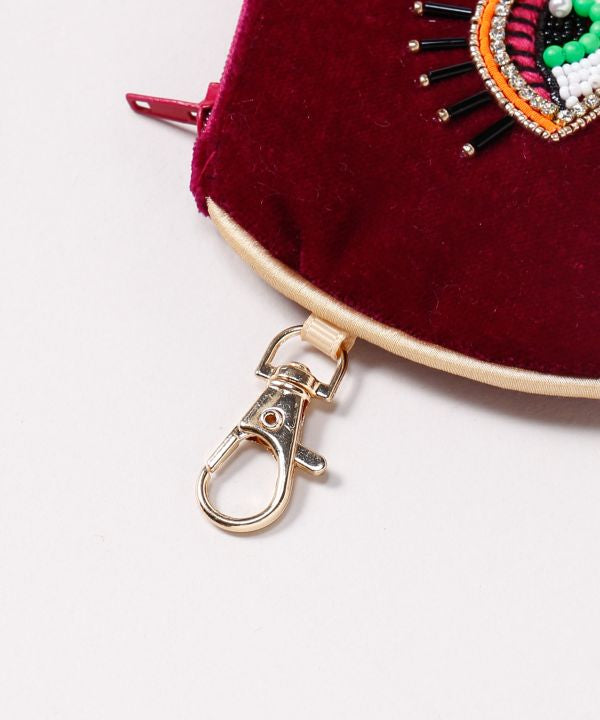Glass Bead Embroidered Eye Pouch