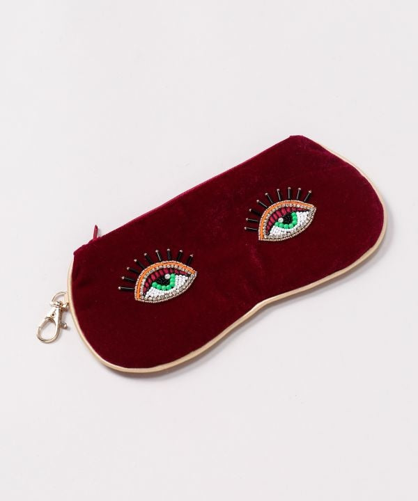Glass Bead Embroidered Eye Pouch