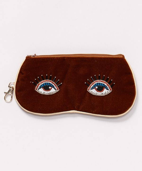 Glass Bead Embroidered Eye Pouch