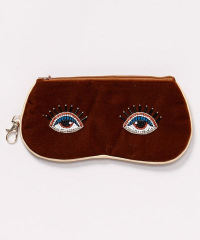 Glass Bead Embroidered Eye Pouch