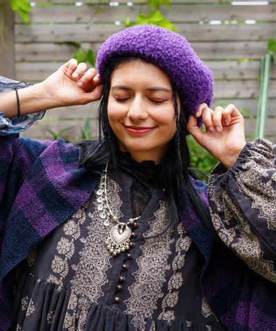 Pointed Fluffy Beret by AMINA - Ametsuchi