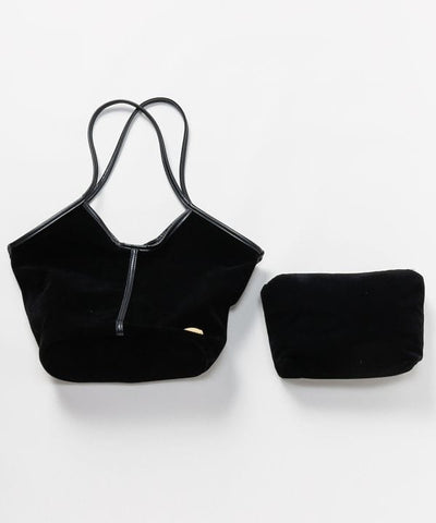 Faux Suede Tote Bag with Pouch by 欧州航路 - Ametsuchi