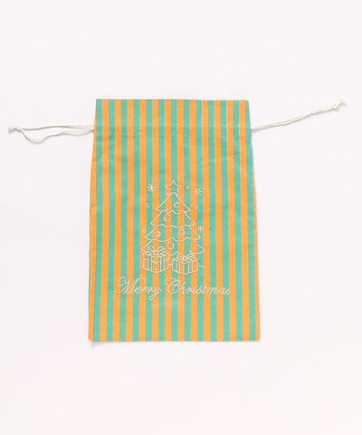 Christmas Embroidered Stripe Gift Bag - L by 欧州航路 - Ametsuchi