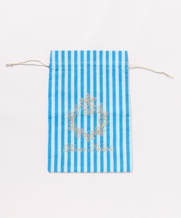 Christmas Embroidered Stripe Gift Bag - L by 欧州航路 - Ametsuchi