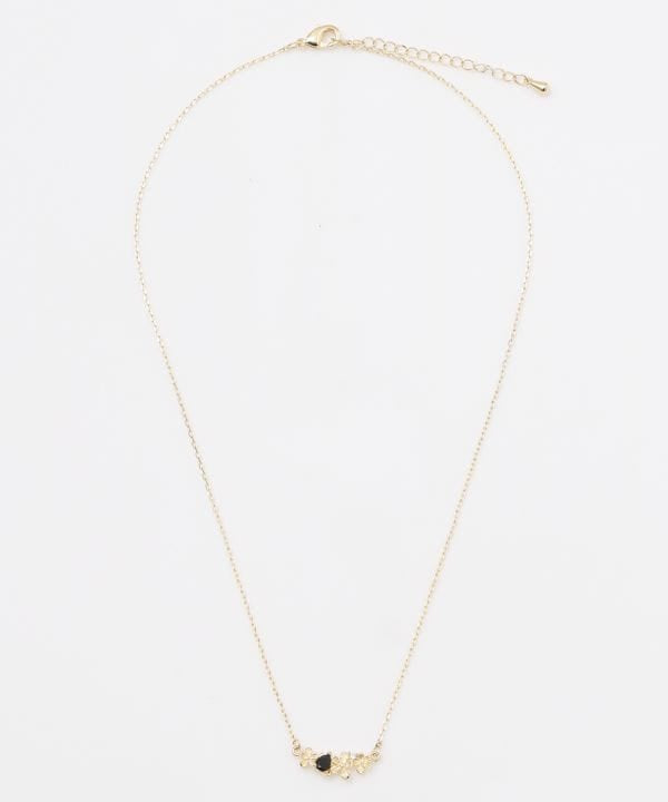 Floral Teardrop Natural Stone Necklace