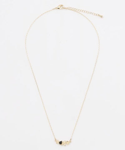 Floral Teardrop Natural Stone Necklace