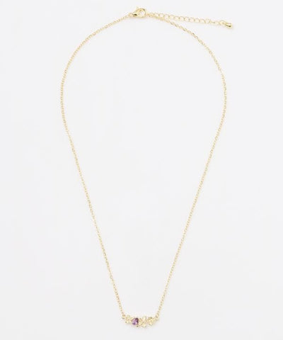 Floral Teardrop Natural Stone Necklace