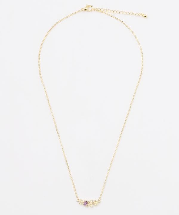 Floral Teardrop Natural Stone Necklace