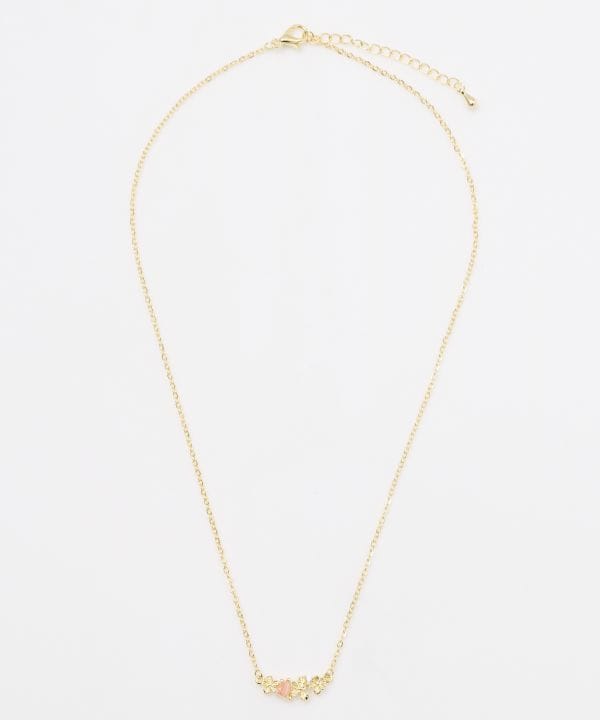 Floral Teardrop Natural Stone Necklace
