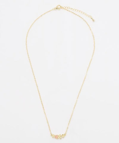 Floral Teardrop Natural Stone Necklace