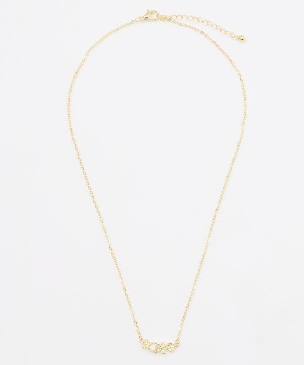 Floral Teardrop Natural Stone Necklace
