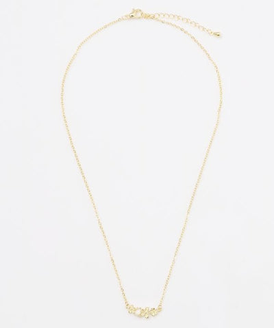Floral Teardrop Natural Stone Necklace
