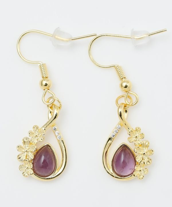 Petite Floral Natural Stone Earrings