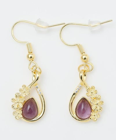 Petite Floral Natural Stone Earrings