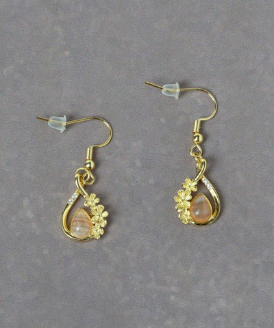 Petite Floral Natural Stone Earrings