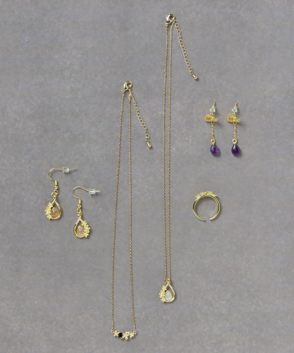 Petite Floral Natural Stone Earrings