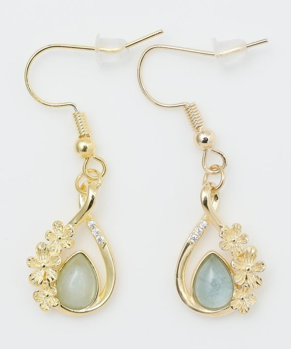 Petite Floral Natural Stone Earrings