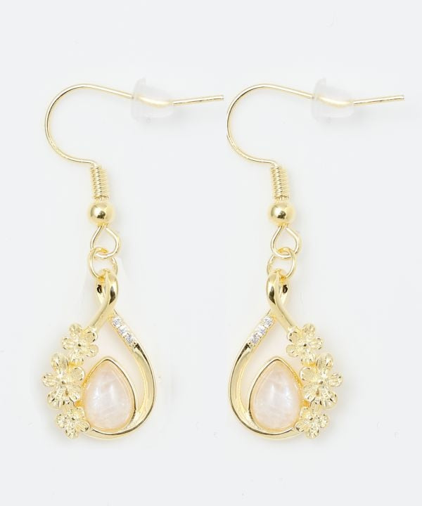 Petite Floral Natural Stone Earrings
